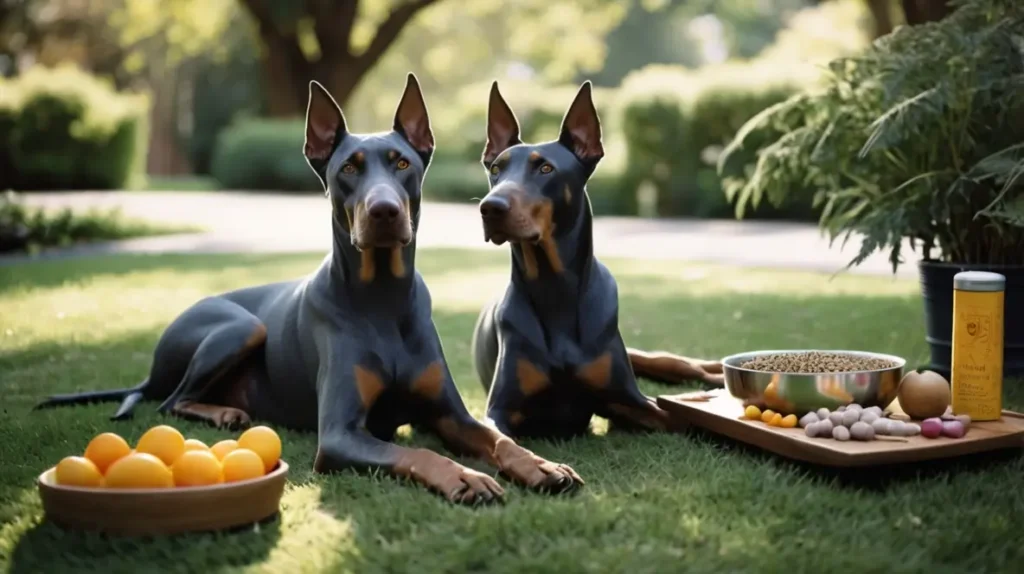 blue doberman care