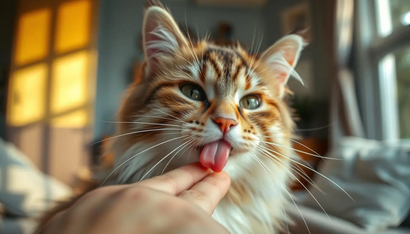 why does my cat lick me​