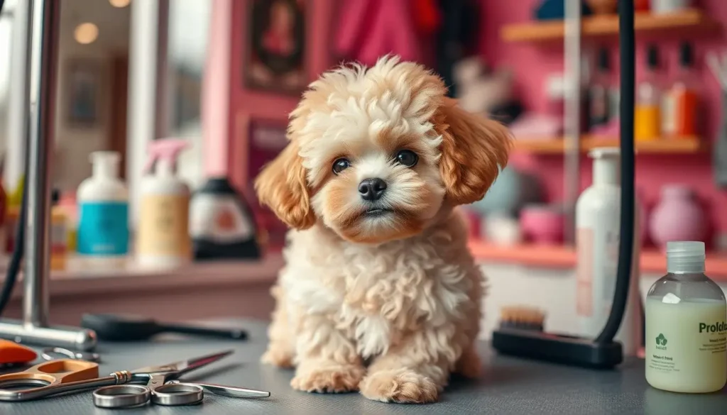 adorable poodle grooming